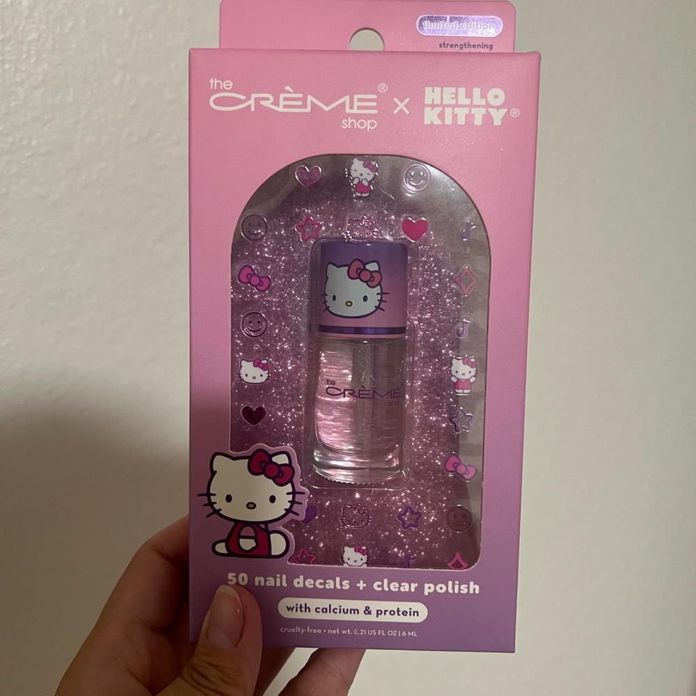 Hello Kitty the crème shop clear nail polish gift box